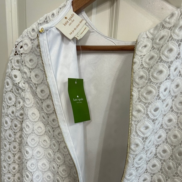 NWT Kate Spade eyelet dress size 4! Gorgeous! 3/4 sleeves. Above knee. Bride - Picture 7 of 12
